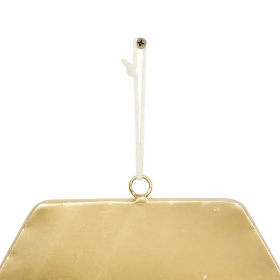 Gold Metal Contemporary Hanging Wall Mirrors Set  {6}