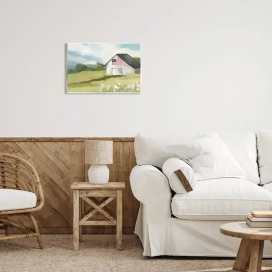 Stupell Industries American Flag on Barn Wall Plaque Art {3}