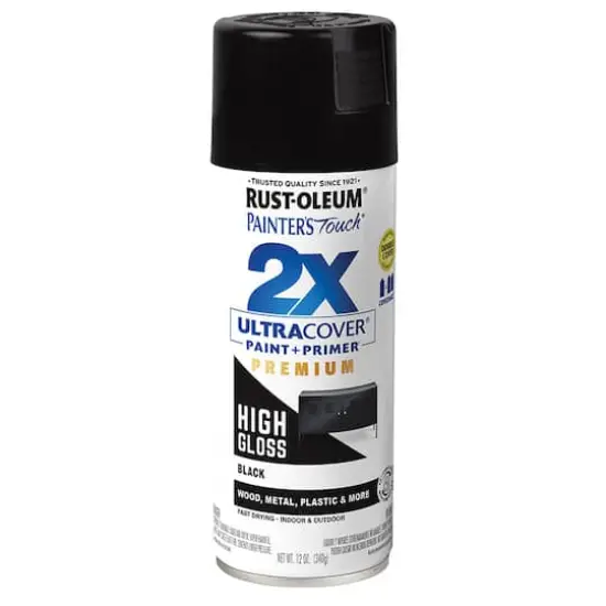 Rust-Oleum&reg; Painter's Touch&reg; 2X Ultra Cover&reg; Premium High Gloss Spray Paint Black {1}