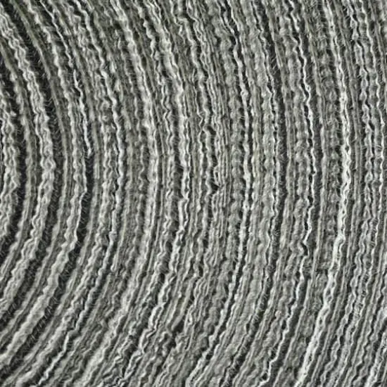 DII&reg; Round Variegated Braided Polypropylene Placemats, 6ct. Black {6}