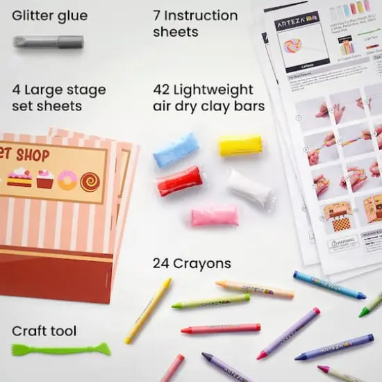 Arteza&reg; Kids Sweet Shop Medium Stage Clay Kit, 72 pcs {3}
