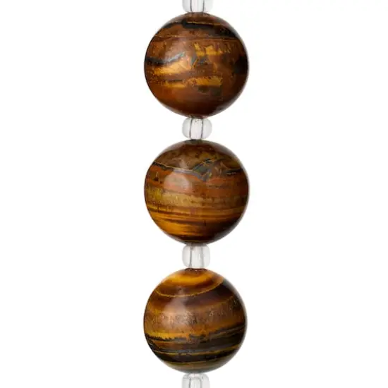 Amber Tiger Eye Round Beads, 14mm by Bead Landing&trade; {1}