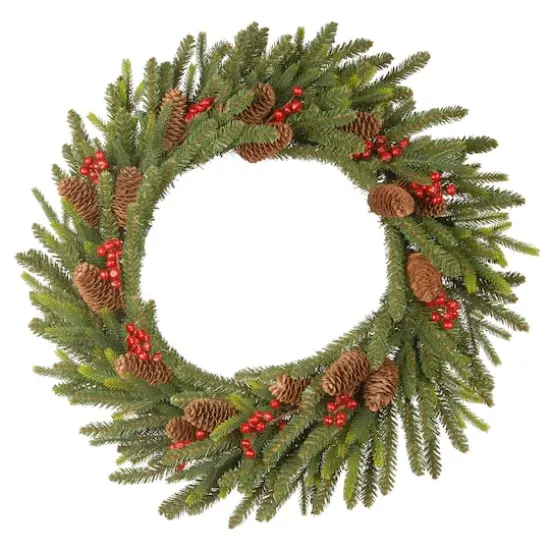 24" LED Dorchester Fir Wreath {1}
