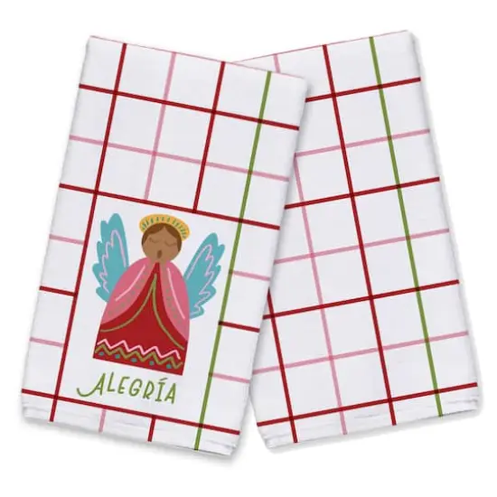 Alegria Angel Grid Tea Towels - Set of 2 {1}
