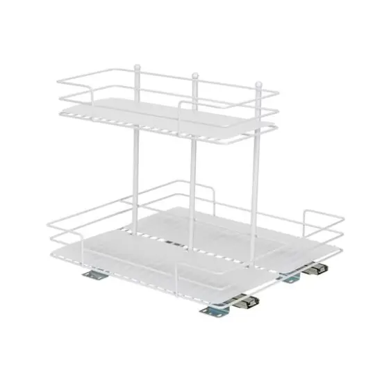 Household Essentials Glidez Double-Sided 2-Tier Organizer White {6}