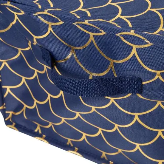 Honey Can Do Golden Scallop Print Stemware Storage Box Set {10}