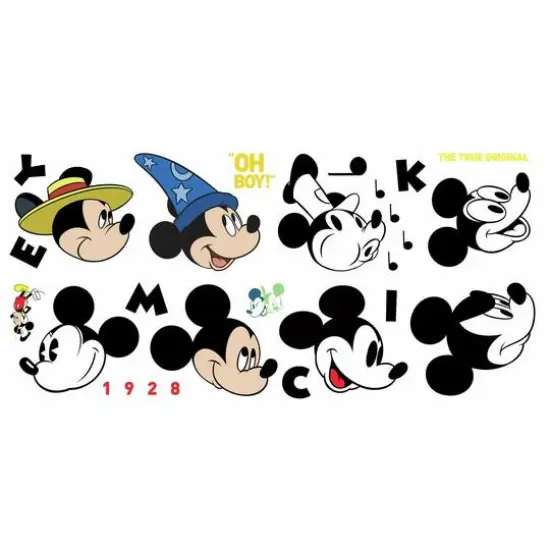 RoomMates Mickey Mouse Classic 90th Anniversary Peel & Stick Wall Decals {4}