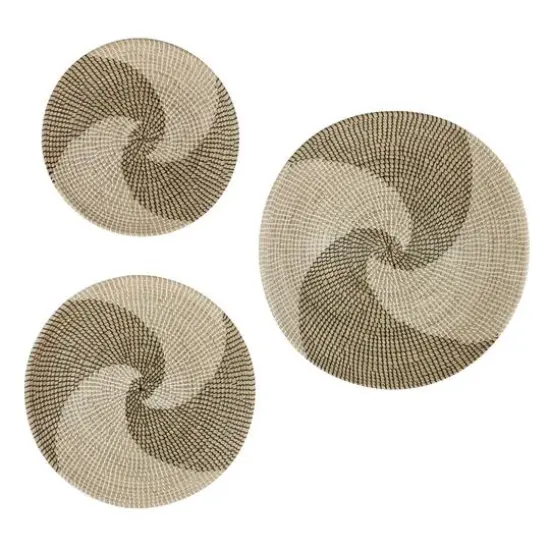 Beige Natural Contemporary Abstract Wall Decor Set {1}