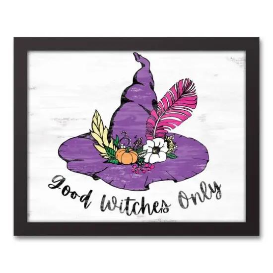 Good Witches Only 15.73" x 12.73" Black Framed Canvas {1}
