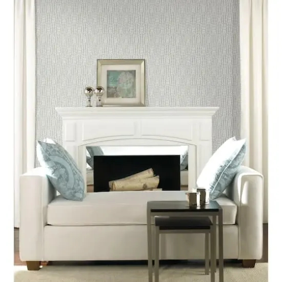 RoomMates Strands Peel & Stick Wallpaper Taupe and white {6}