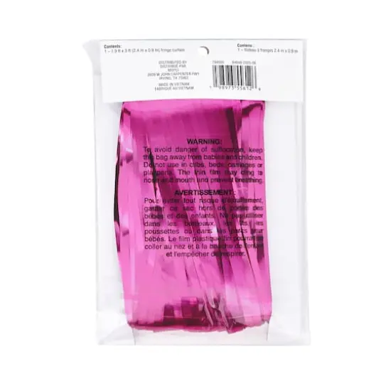 8ft. x 3ft. Fringe Curtain by Celebrate It&trade; Light Pink {4}