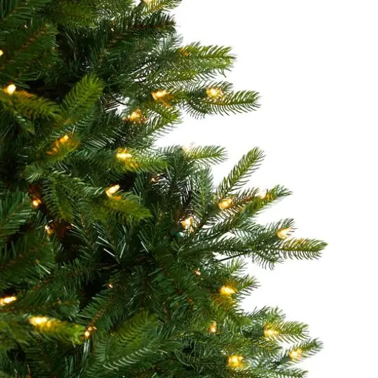 9ft. Pre-Lit North Carolina Spruce Artificial Christmas Tree, Clear LED Lights {5}