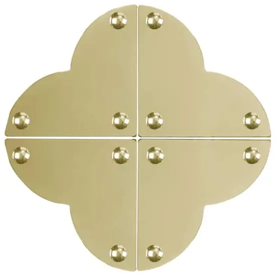 Dritz Home&reg; Large Brass Smooth Quatrefoil Corners, 4ct. {5}