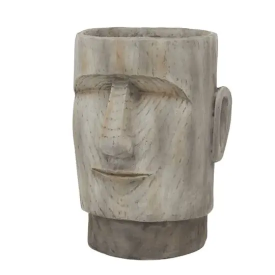 Brown Contemporary Planter, 13" x 14" x 18" {1}