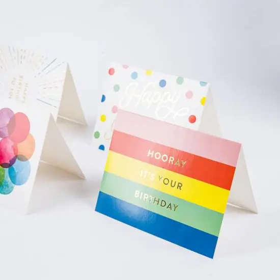 Rainbow Happy Birthday Cards & Envelopes by Recollections&trade;, 4.25" x 5.5" {6}