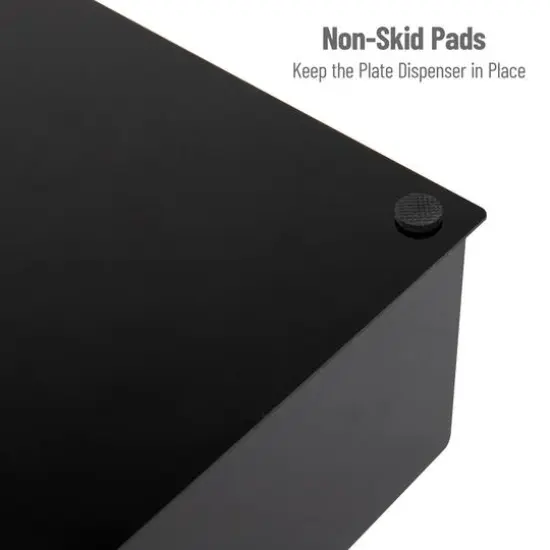 Mind Reader Foundation Collection Black Covered Plate Dispenser {6}
