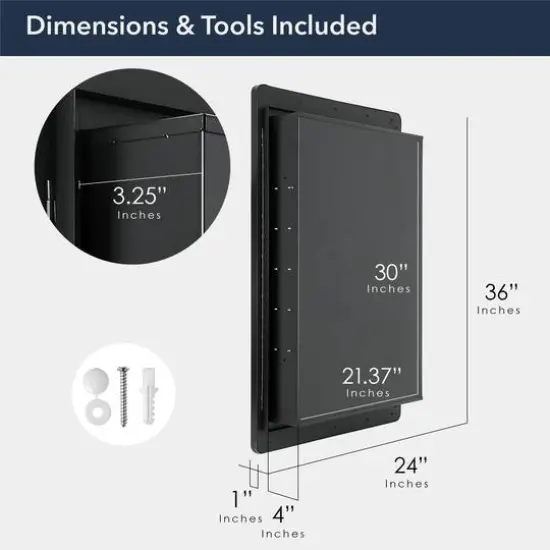 Head West Black Metal Medicine Cabinet with Beveled Mirror {9}