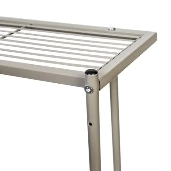 Honey Can Do 25" Steel Wall-Mounted Bathroom Towel Holder with Shelf {4}