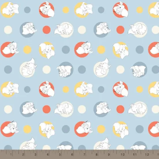 Disney&reg; Classics Dumbo Light Blue Polka Dot Cotton Fabric {3}