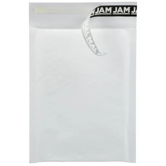 JAM Paper 6" x 8.5" White Kraft Bubble Lite Padded Mailers, 25ct. {3}
