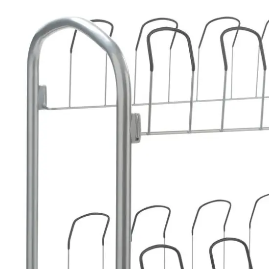 Organize It All 12 Pair Floor Shoe Rack With Shelf {6}