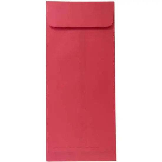 JAM Paper 5" x 11.5" Policy Business Colored Envelopes, 50ct. Red {1}