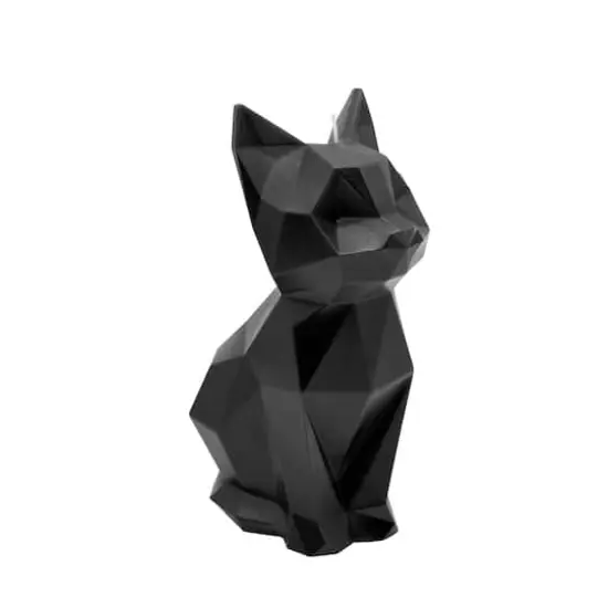 6" Black Geometric Cat Unscented Candle by Ashland&reg; {3}