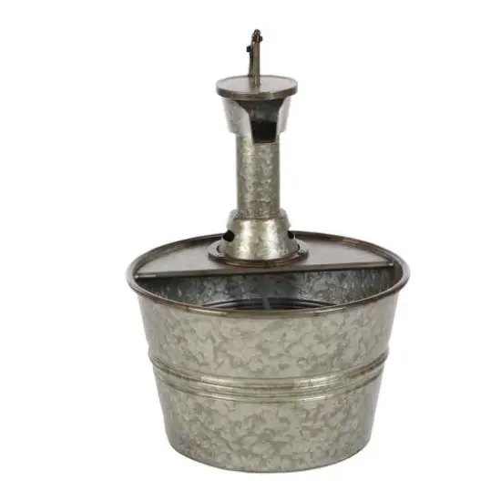 Grey Iron Farmhouse Fountain, 18" x 15" x 17" {6}