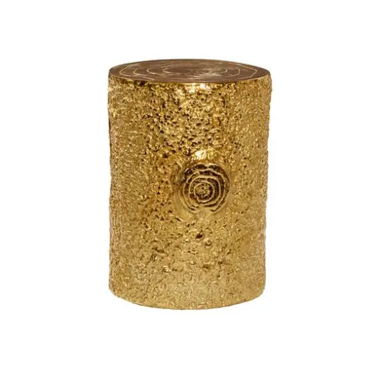 17" Gold Textured Contemporary Stool {1}