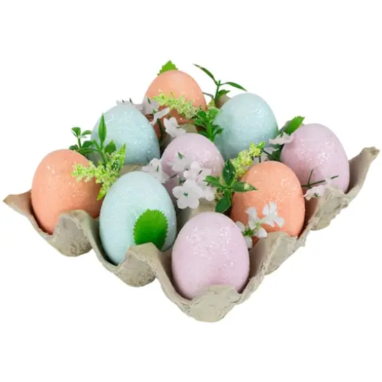 6.25" Pastel Easter Eggs with Carton Decoration {5}