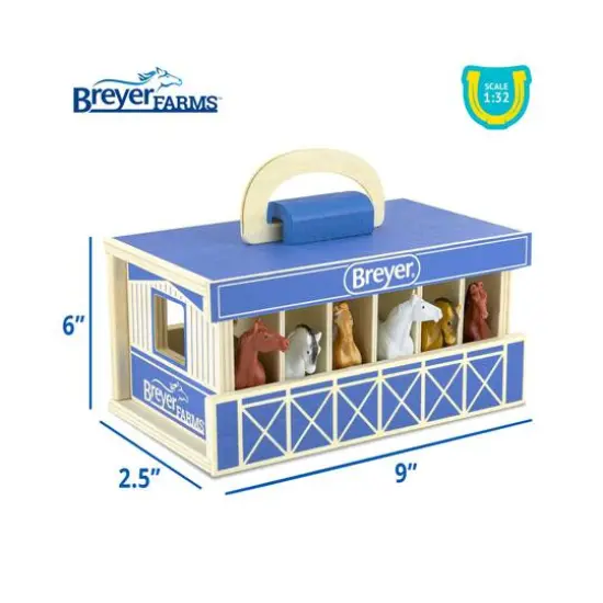 Reeves Breyer Horses Breyer Farms Wooden Stable Play Set {6}