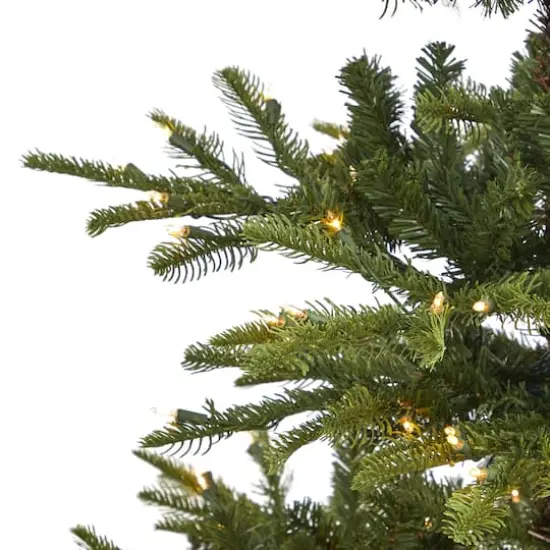 6ft. Pre-Lit Layered Washington Spruce Artificial Christmas Tree with Clear Lights {4}