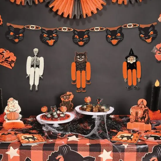 Beistle Vintage Halloween Jointed Cat Streamers {3}