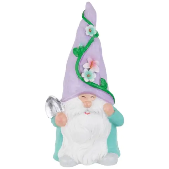 8" Happy Gardening Gnome with Shovel Outdoor Garden Statue {1}