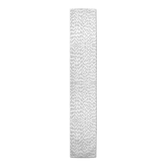 Dashes Indoor/Outdoor Table Runner Gray {1}