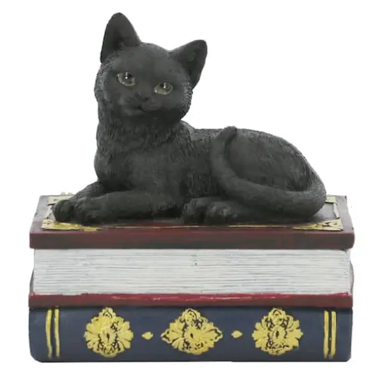 4.5" Black Cat with Books Tabletop D&eacute;cor by Ashland&reg; {1}