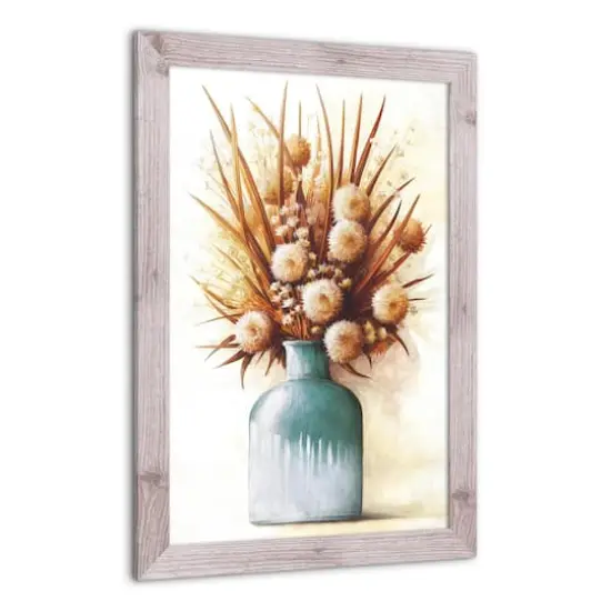 Teal Harvest Still Life Western White Framed Print {3}