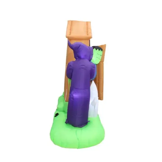 6.5ft. Inflatable Animated Monster Outhouse Scene {4}