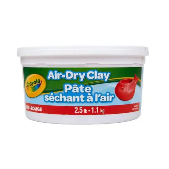 Crayola&reg; 2.5lb. Red Air Dry Clay Tub {8}
