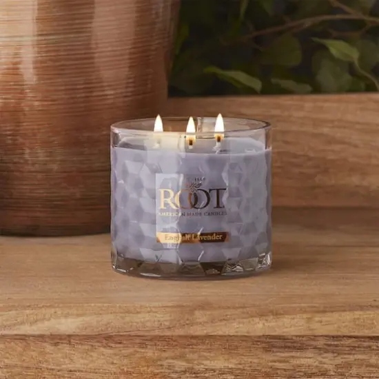 Root Candles Signature 3-Wick Honeycomb Beeswax Blend Jar Candle English Lavender {3}
