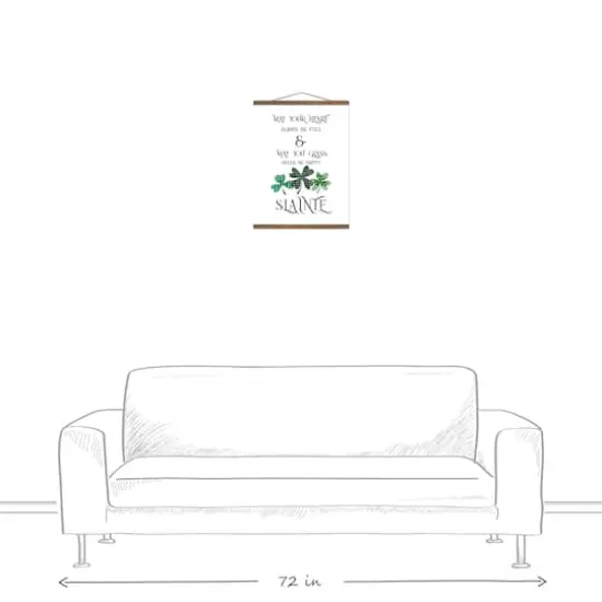 Slainte 16" x 20" Teak Hanging Canvas {4}