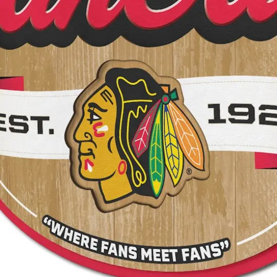NHL Fan Cave Sign Chicago Blackhawks {6}