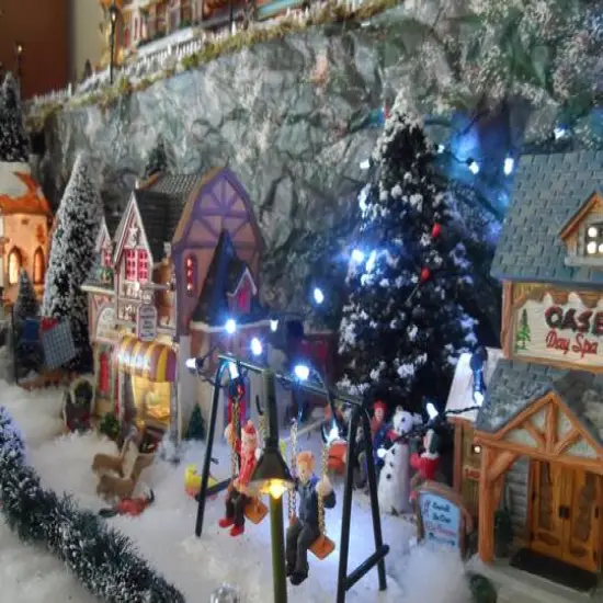 8ft. White Artificial Christmas Soft Snow Blanket Roll {4}