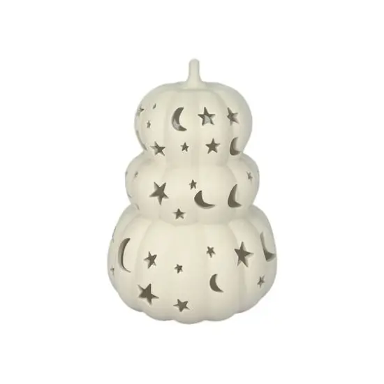 8" DIY Ceramic LED Star & Moon Pumpkin Stack D&eacute;cor by Make Market&reg; {4}