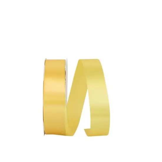 JAM Paper 3/8" x 100yd. Single Face Satin Allure Ribbon Baby Maize {1}