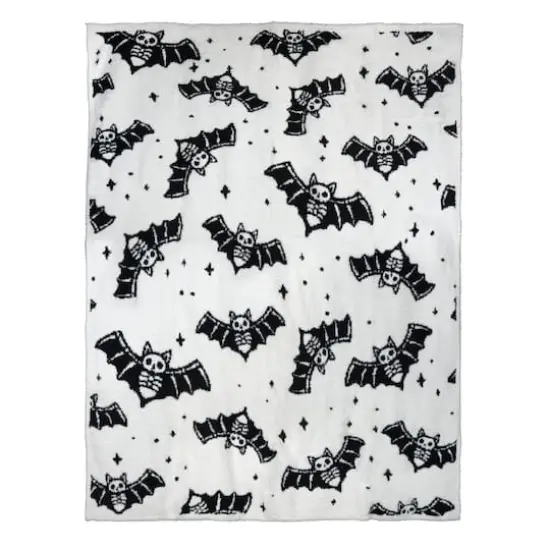 60" Black & White Bat Throw Blanket by Ashland&reg; {1}