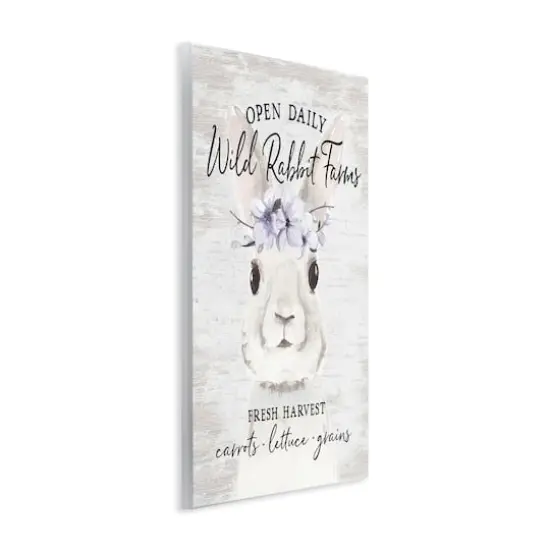 Stupell Industries Wild Rabbit Farms Weathered Floral Crown Sign Wall Plaque Art {4}