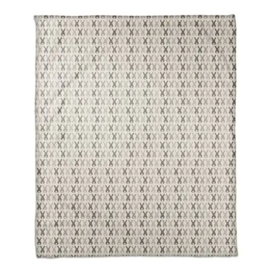 Bunny Butt Pattern 50" x 60" Coral Fleece Blanket {1}