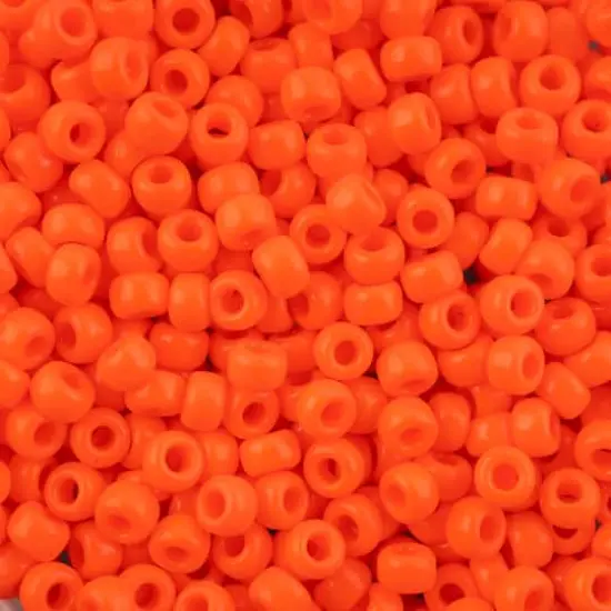 John Bead 8/0 Miyuki Glass Seed Beads, 12g Opaque Orange {1}