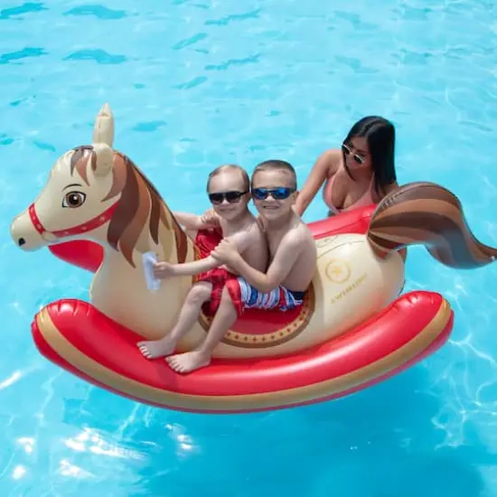 Swimline 81" Hobby Horse Rocker Inflatable Ride-On Pool Float {3}